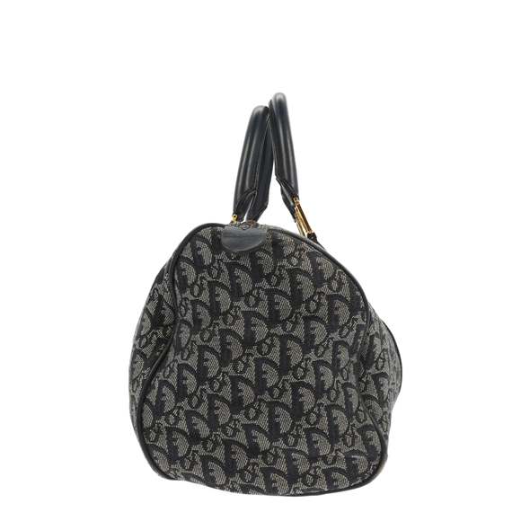 CHRISTIAN DIOR Bowling Handbag in Blue Fabric - Picture 2 of 13